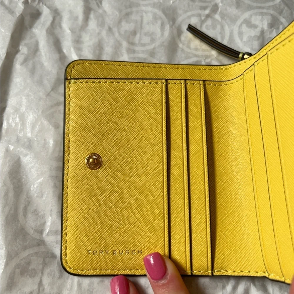 Tory Burch Emerson Mini Wallet Yarrow Gold Yellow